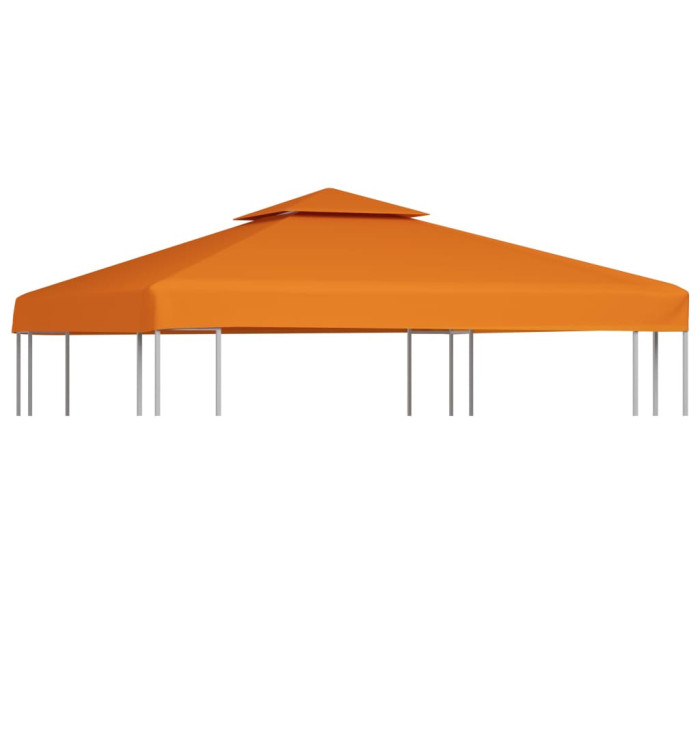 Recouvrement de remplacement d'auvent 310 g/m² Orange 3x3 m | Mobilier & Déco