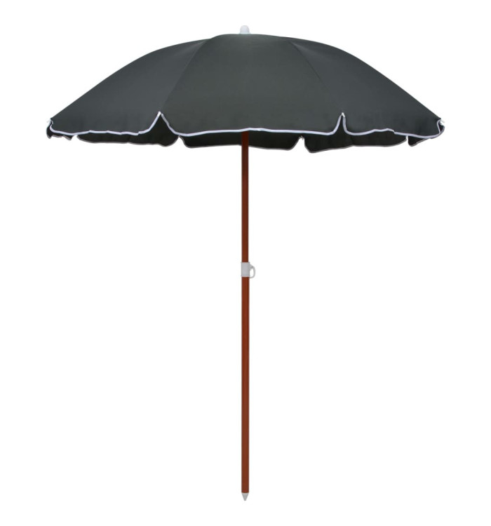 Parasol de jardin avec mât en acier 180 cm anthracite | Mobilier & Déco