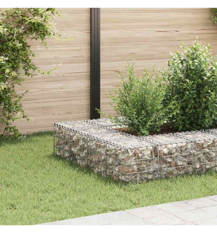 Lit surélevé cube à gabion Fil d'acier 30x30x30 cm | Mobilier & Déco