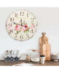 Horloge murale vintage Fleur 60 cm | Mobilier & Déco