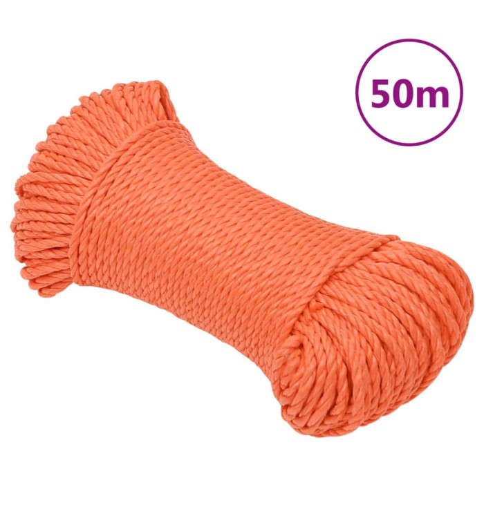 Corde de travail Orange 8 mm 50 m Polypropylène | Mobilier & Déco