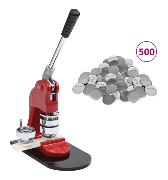 Machine à badges avec 500 pièces de bouton à épingle 25 mm | Mobilier & Déco