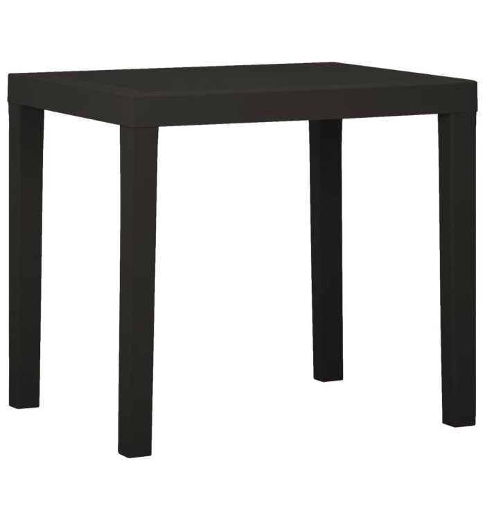 Table de jardin Anthracite 79x65x72 cm Plastique | Mobilier & Déco