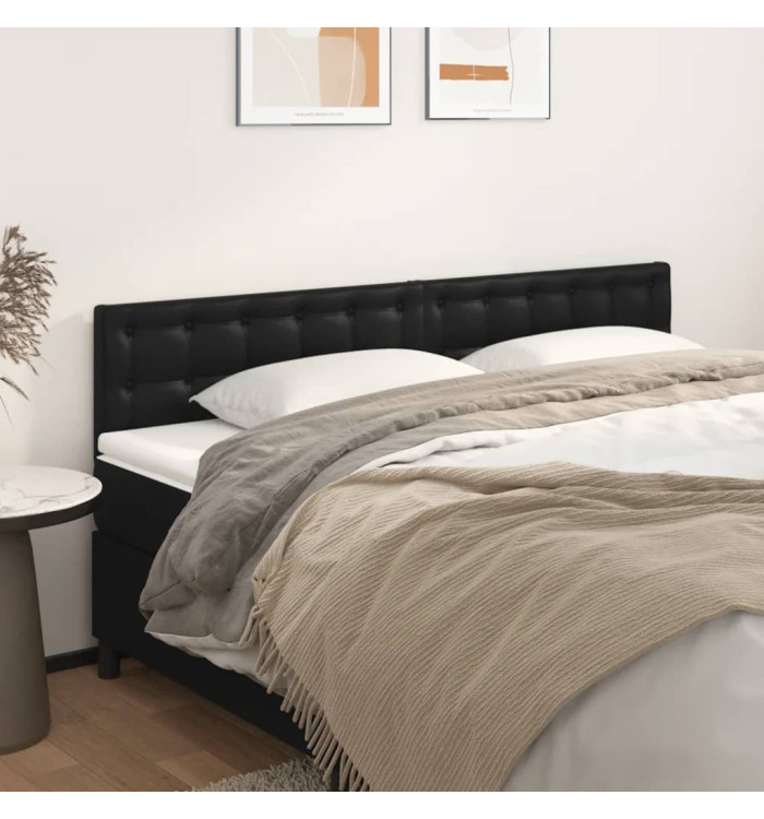 Têtes de lit 2 pcs Noir 80x5x78/88 cm Similicuir | Mobilier & Déco