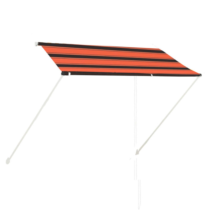 Auvent rétractable 250x150 cm Orange et marron | Mobilier & Déco