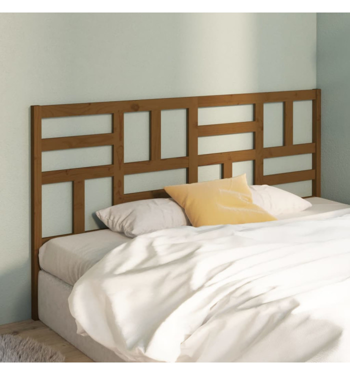 Tête de lit Marron miel 206x4x104 cm Bois massif de pin | Mobilier & Déco