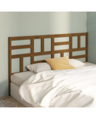 Tête de lit Marron miel 206x4x104 cm Bois massif de pin | Mobilier & Déco