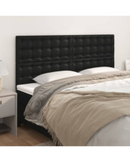 Têtes de lit 4 pcs Noir 80x5x78/88 cm Similicuir | Mobilier & Déco