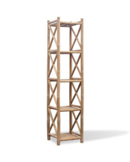 Étagère à 5 niveaux carré bambou | Mobilier & Déco