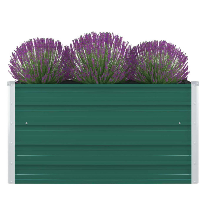 Jardinière 100 x 100 x 45 cm Acier galvanisé Vert | Mobilier & Déco