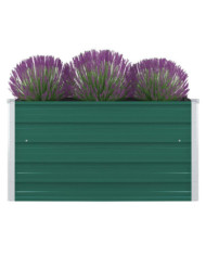 Jardinière 100 x 100 x 45 cm Acier galvanisé Vert | Mobilier & Déco