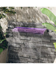 Déversoir pour cascade avec LED RVB Inox 90 cm | Mobilier & Déco