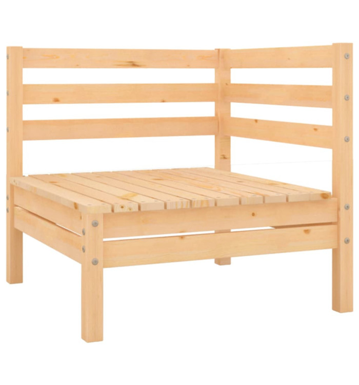 Canapé d'angle de jardin Bois de pin massif | Mobilier & Déco