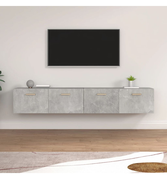 Armoires murales 2 pcs Gris béton 100x36,5x35 cm | Mobilier & Déco