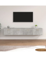 Armoires murales 2 pcs Gris béton 100x36,5x35 cm | Mobilier & Déco