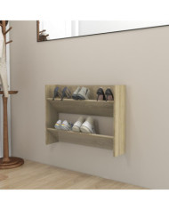 Armoire à chaussures murale Chêne Sonoma 80x18x60 cm Aggloméré | Mobilier & Déco