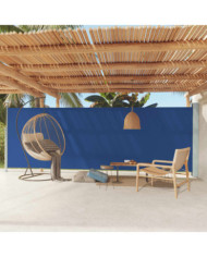 Auvent latéral rétractable de patio 180x600 cm Bleu | Mobilier & Déco