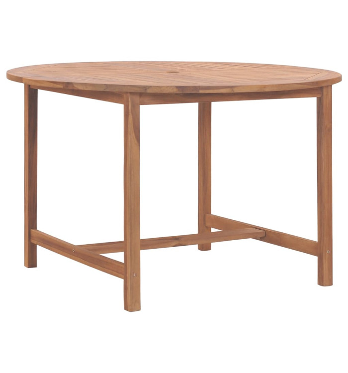Table de salle à manger de jardin Ø110x75cm Bois massif de teck | Mobilier & Déco