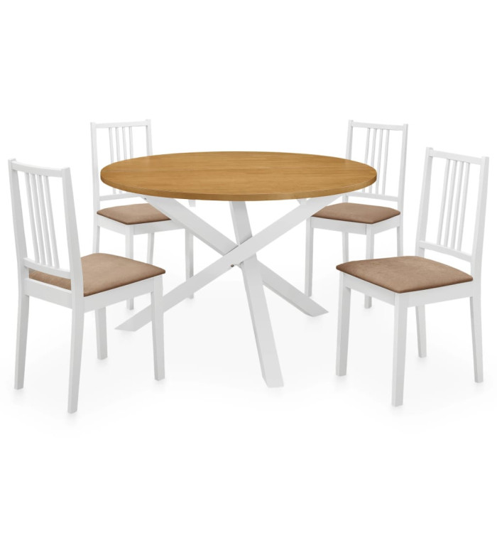 Mobilier de salle à manger 5 pcs MDF Blanc | Mobilier & Déco