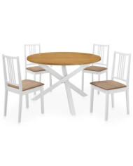 Mobilier de salle à manger 5 pcs MDF Blanc | Mobilier & Déco