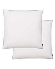 Oreiller lot de 2 Remplissage de duvet léger 80 x 80 cm Blanc | Mobilier & Déco