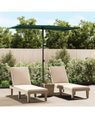 Parasol de jardin avec mât en aluminium 180x110 cm vert | Mobilier & Déco