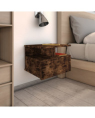 Table de chevet flottante Chêne fumé 40x31x27cm Bois ingénierie | Mobilier & Déco