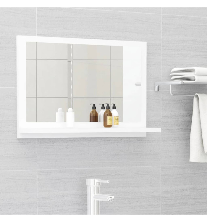 Miroir de salle de bain Blanc 60x10,5x37 cm Bois d’ingénierie | Mobilier & Déco