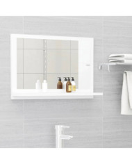 Miroir de salle de bain Blanc 60x10,5x37 cm Bois d’ingénierie | Mobilier & Déco