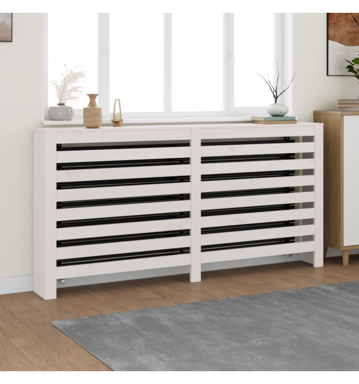 Cache-radiateur Blanc 169x19x84 cm Bois massif de pin | Mobilier & Déco