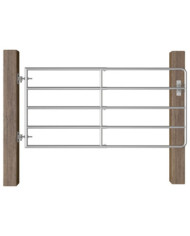 Portillon à 5 barres Acier (95-170)x90 cm Argenté | Mobilier & Déco