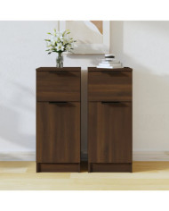 Buffets 2 pcs chêne marron 30x30x70 cm Bois d'ingénierie | Mobilier & Déco