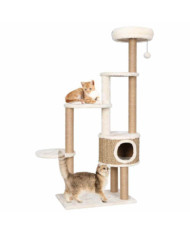 Arbre à chat coussin de luxe et grattoir 148 cm Herbiers marins | Mobilier & Déco