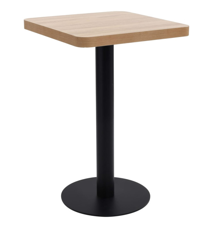 Table de bistro marron clair 50x50 cm MDF | Mobilier & Déco