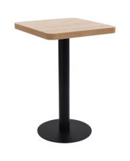 Table de bistro marron clair 50x50 cm MDF | Mobilier & Déco