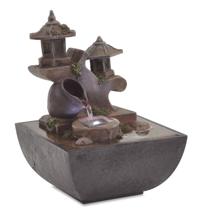 Fontaine d'intérieur avec lampe LED Polyrésine | Mobilier & Déco