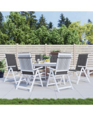 Coussins de chaise de jardin à dossier haut lot de 6 anthracite | Mobilier & Déco
