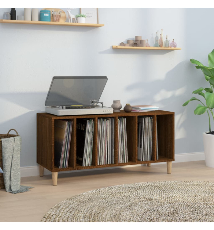 Armoire à disques chêne marron 100x38x48 cm bois d'ingénierie | Mobilier & Déco