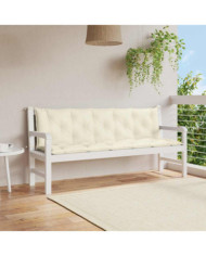 Coussin de banc de jardin blanc crème tissu oxford | Mobilier & Déco