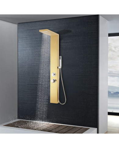 Système de panneau de douche Acier inoxydable 201 Doré | Mobilier & Déco