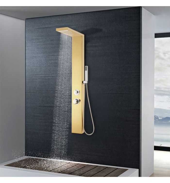 Système de panneau de douche Acier inoxydable 201 Doré | Mobilier & Déco