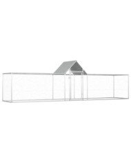 Poulailler 5 x 1 x 1,5 m Acier galvanisé | Mobilier & Déco