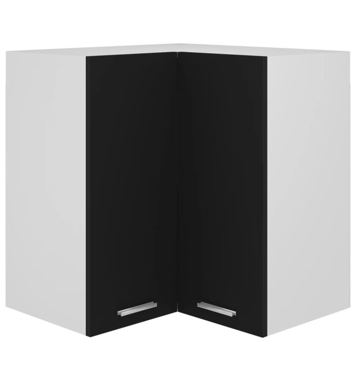 Armoire d'angle suspendue "Lyon" Noir 57x57x60 cm | Mobilier & Déco