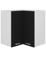 Armoire d'angle suspendue "Lyon" Noir 57x57x60 cm | Mobilier & Déco