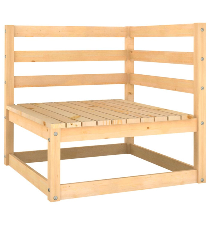 Canapé d'angle de jardin bois de pin massif | Mobilier & Déco