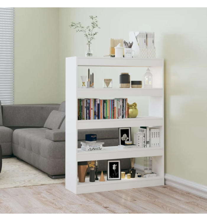 Bibliothèque/Séparateur de pièce Blanc brillant 100x30x135 cm | Mobilier & Déco