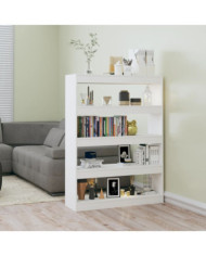 Bibliothèque/Séparateur de pièce Blanc brillant 100x30x135 cm | Mobilier & Déco