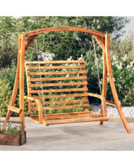 Balancelle bois massif d'épicéa avec finition en teck | Mobilier & Déco