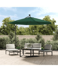 Tissu de remplacement pour parasol déporté Vert 350 cm | Mobilier & Déco