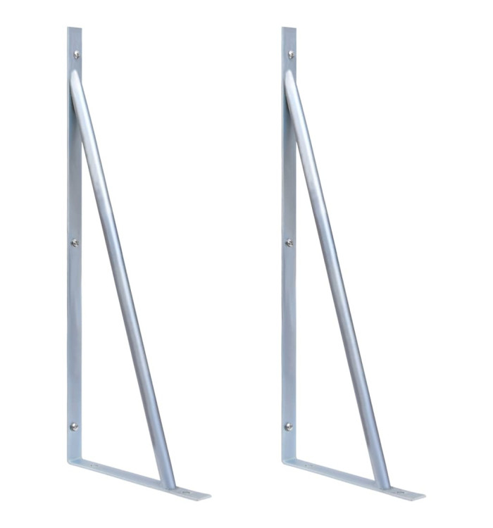 Supports pour poteau de clôture 2 pcs Acier galvanisé | Mobilier & Déco